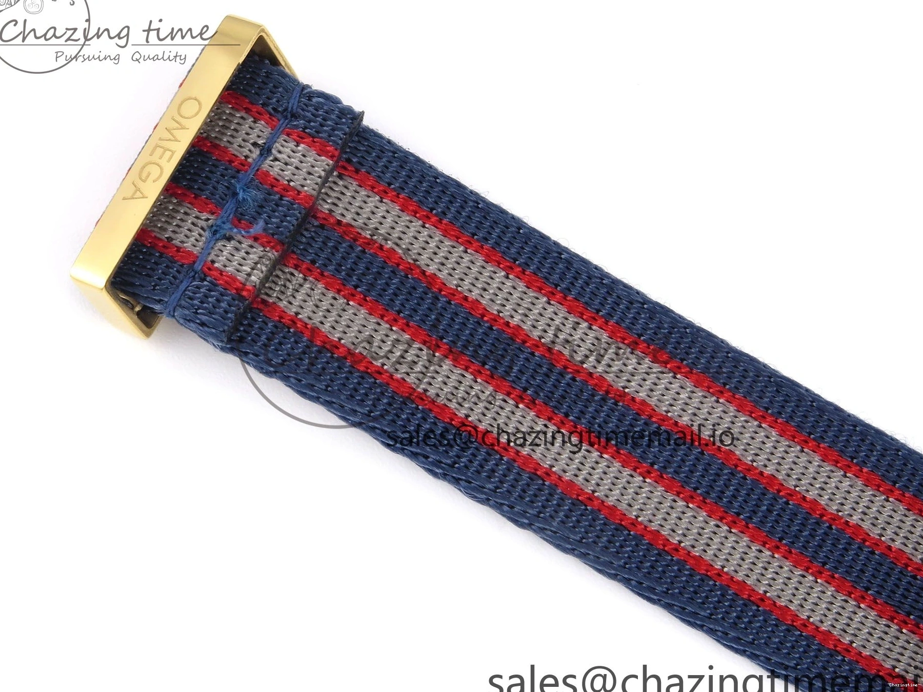 0408 Seamaster 300m Diver YG OMF 1:1 Best Edition Blue Orange Ceramic White Dial on Blue Nato Strap A Colorful 7704